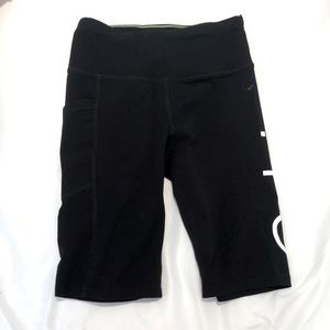 These are black biker shorts. These are perfect for for running or working out!